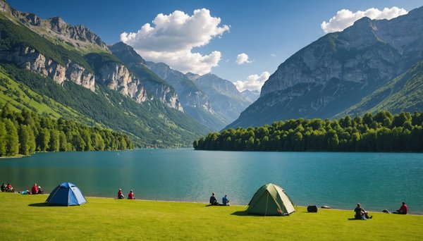 Séjournez en camping au lac d'annecy avec panorama montagneux